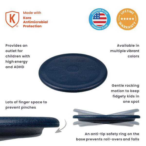 Floor Wobbler Sitting Disc-Balance Disc, Dark Blue