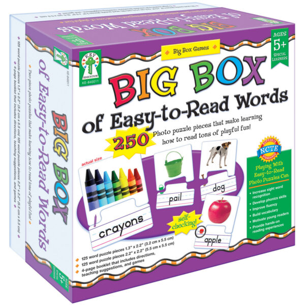 ERSKE-840011.jpg Big Box of Easy-to-Read Words Board Game, Grade K-2