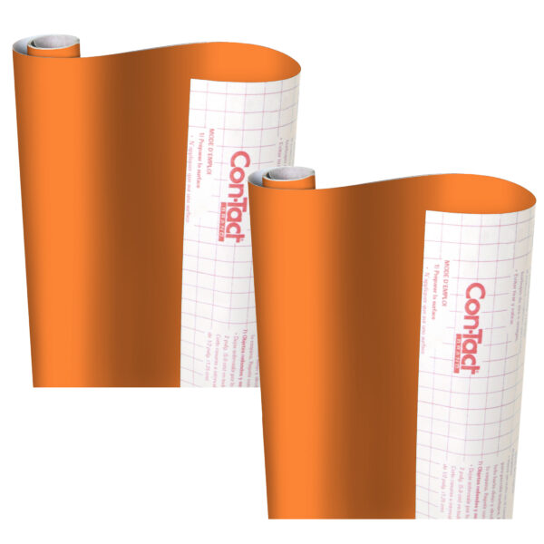 ERSKIT16FC9A1K206-2.jpg Creative Covering Adhesive Covering, Orange, 18" x 16 ft, Pack of 2