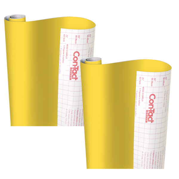 ERSKIT16FC9AH2206-2.jpg Creative Covering Adhesive Covering, Yellow, 18" x 16 ft, Pack of 2