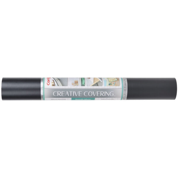 Creative Covering Adhesive Covering, Black, 18" x 50 ft