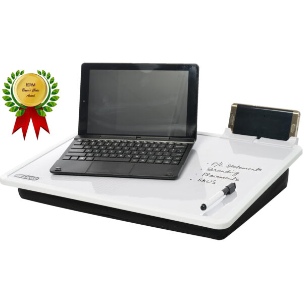 EzDesk Magnetic Dry Erase Lap Desk with Graph Ruling, Adjustable Tablet Dock & Accessories, 20" x 14"