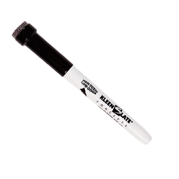 Dry Erase Student Markers with Erasers, Fine Point, Black, Pack of 24