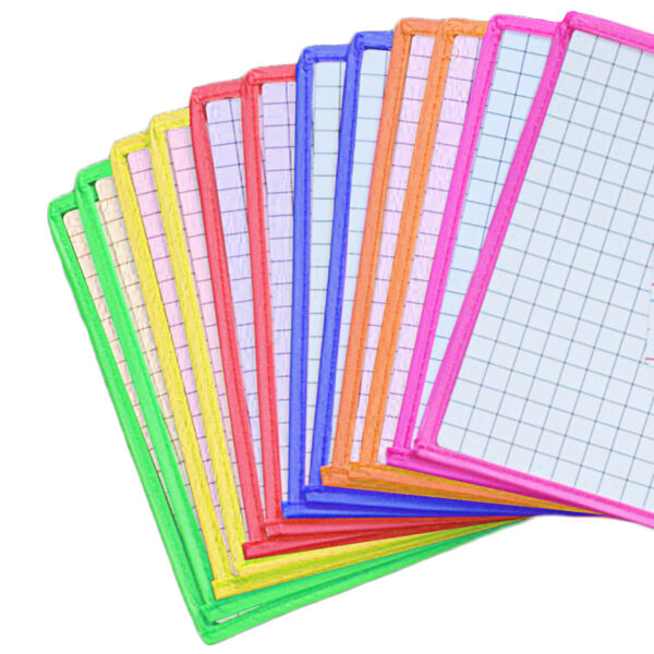Clear Dry Erase Sleeves, Assorted Colors, 12 Per Pack