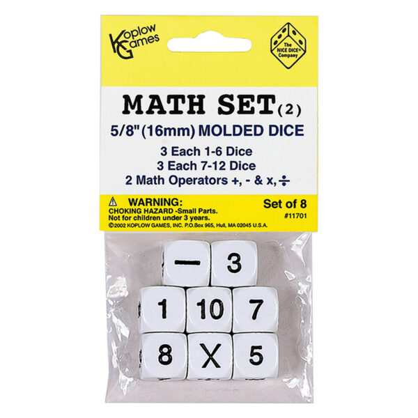 ERSKOP11701-6_1.jpg Whole Number Dice Set, 8 Per Pack, 6 Packs