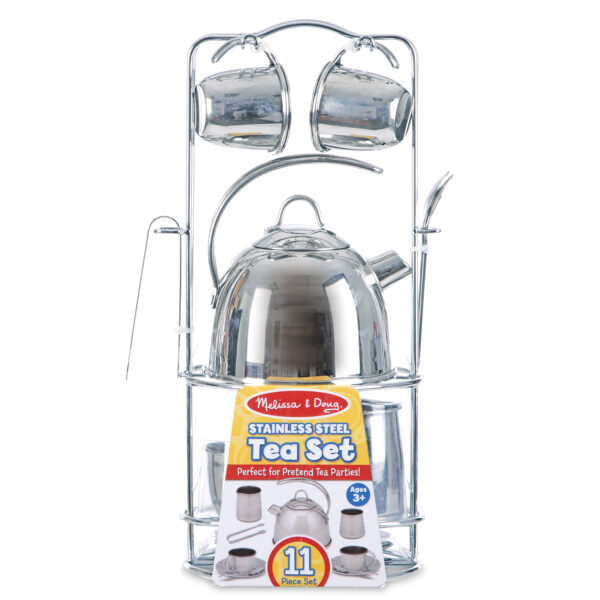 ERSLCI4251.jpg Stainless Steel Tea Set and Storage Stand, 11 Pieces