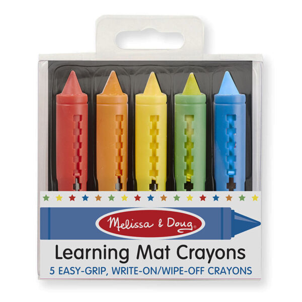 Learning Mat Crayons, 5 Assorted Colors Per Pack, 12 Packs