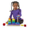 Geometric Stacker Toddler Toy, 25 Pieces