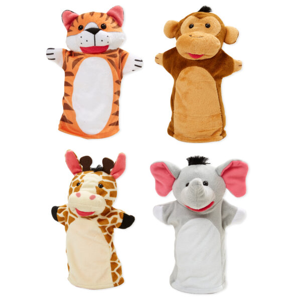Zoo Friends Hand Puppets, Set of 4