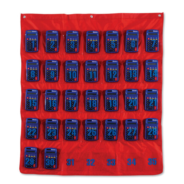 Calculator Storage Pocket Chart