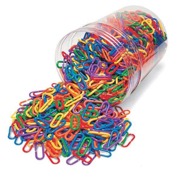 ERSLER0260.jpg Link 'N' Learn Rainbow Links in a Bucket, Set of 1000