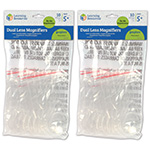 Dual Lens Magnifiers, 10 Per Pack, 2 Packs