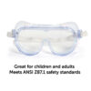 Clear Safety Goggles, Pack of 6