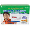 6645 Mag Ten Frm BOX.ai Magnetic Ten Frame Answer Write & Wipe Board Set, 4 Per Pack