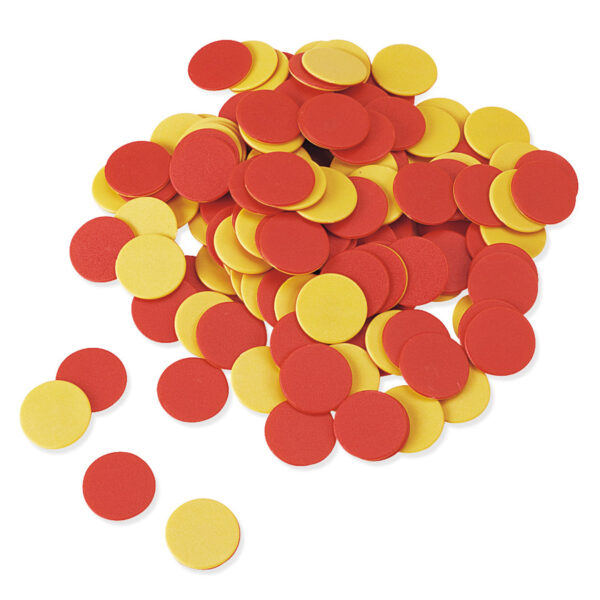 ERSLER7566-2_1.jpg Two-Color Counters, Red and Yellow, 200 Per Pack, 2 Packs