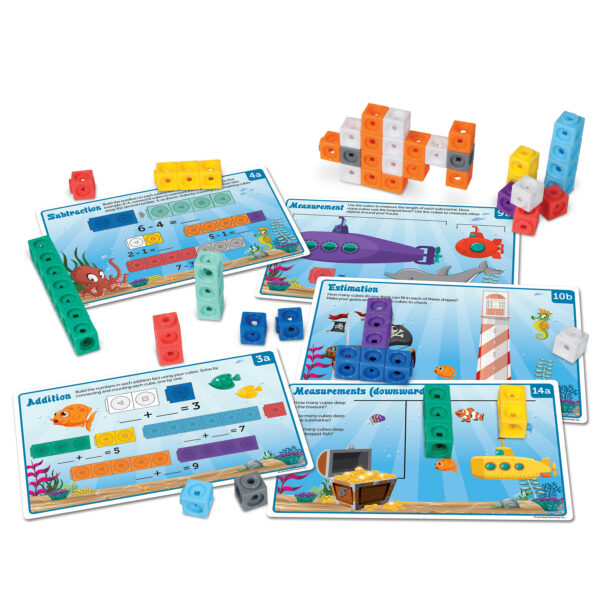 4286 MathLinkCubes BOX_NBR19_HI Mathlink Cubes Kindergarten Math Activity Set: Sea Adventures!