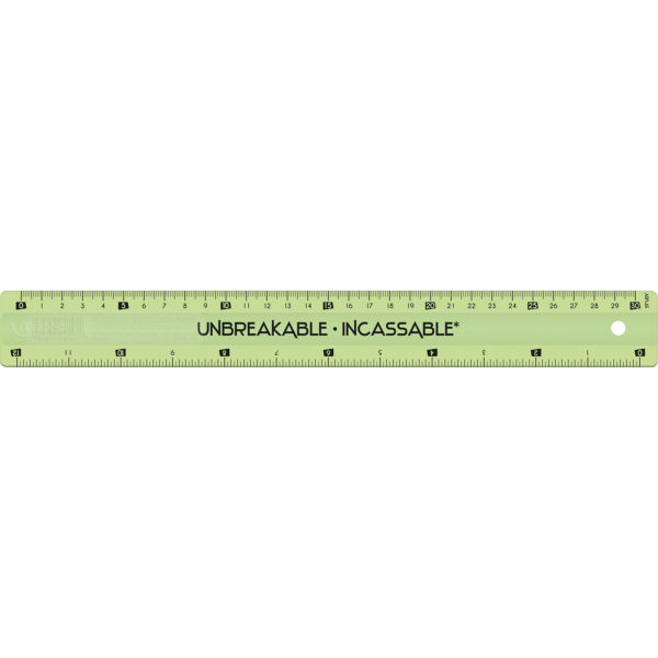 Unbreakable Ruler 12" - 30cm, Pack of 20