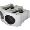 Classic 2 Hole Metal Pencil Sharpener, Display of 20