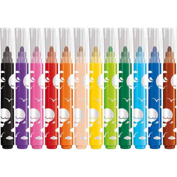 Color'Peps My First Safety Tip Ultrawashable Markers, 12 Per Pack, 6 Packs