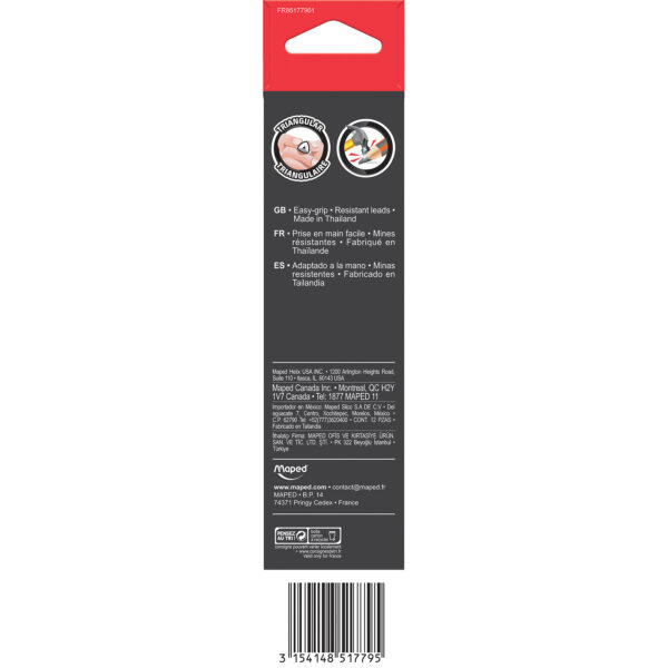 Essentials Triangular Graphite #2 Pencils, 12 Per Pack, 12 Packs