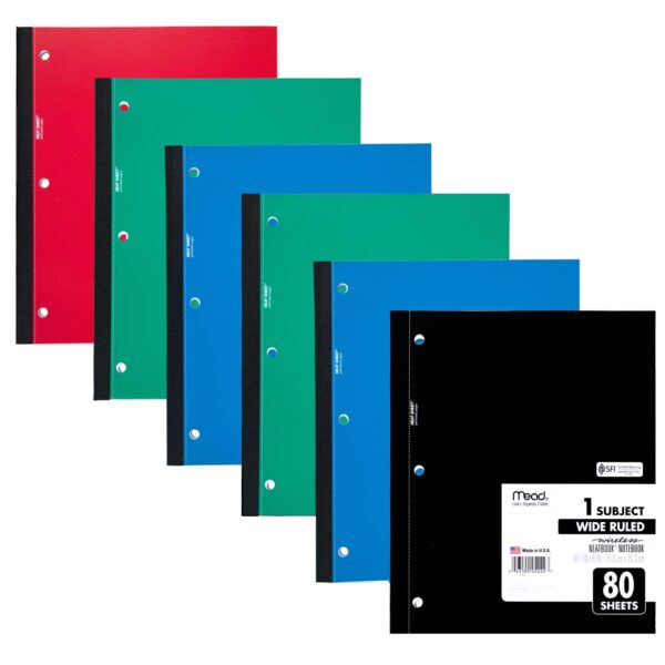 ERSMEA05222-6.jpg Wireless Neatbook Notebook, 1-Subject, Wide Ruled, Pack of 6
