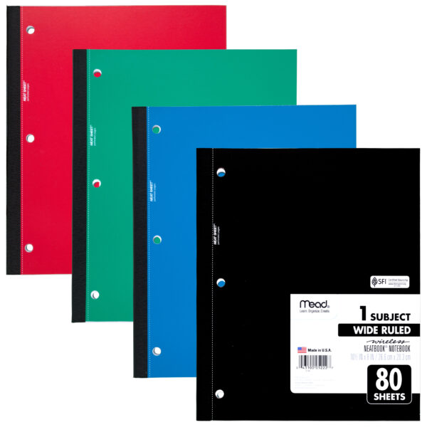 ERSMEA05222-6_1.jpg Wireless Neatbook Notebook, 1-Subject, Wide Ruled, Pack of 6