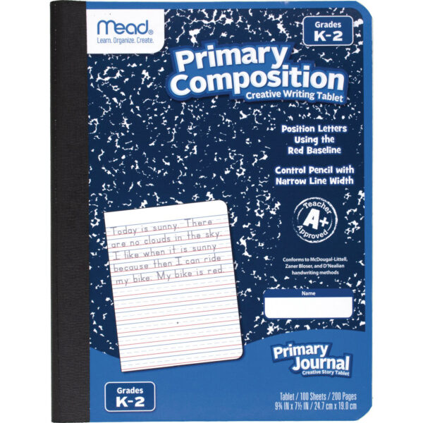ERSMEA09902-3_1.jpg Primary Composition Book, Full Page Ruled, 100 Sheets Per Book, Pack of 3