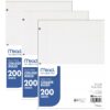 Notebook Filler Paper, College Ruled, 200 Sheets Per Pack, 3 Packs