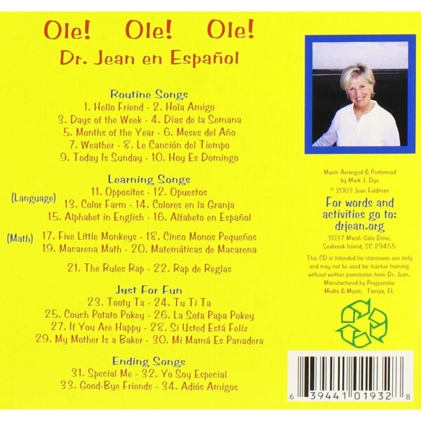 Ole! Ole! Ole! Dr. Jean in Spanish CD