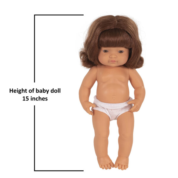 MLE31050_0 Anatomically Correct 15" Baby Doll, Caucasian Girl, Red Hair