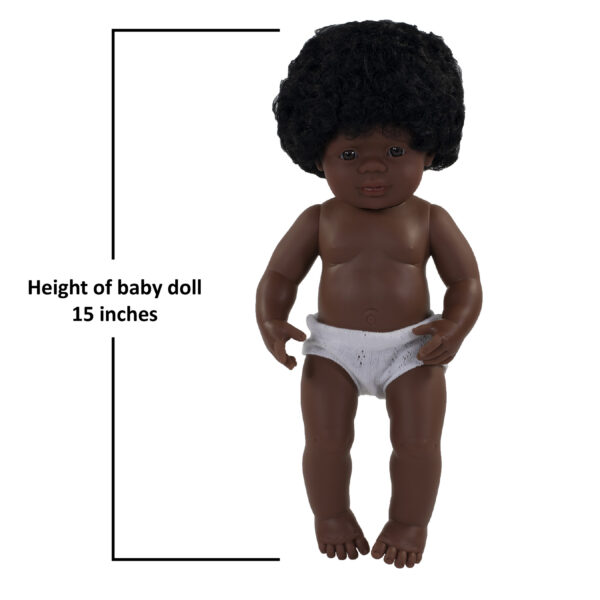 MLE31060_0 Anatomically Correct 15" Baby Doll, African-American Girl