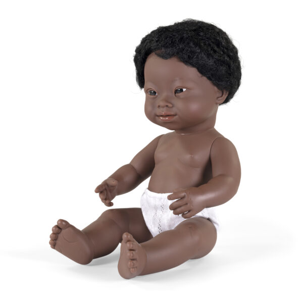 Anatomically Correct 15" Baby Doll, Down Syndrome African-American Boy