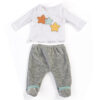 Gender Neutral Doll 2-Piece Pajama Set in Gray for 15" Dolls