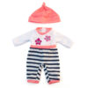 ERSMLE31632.jpg Doll Clothes, Fits 12-5-8" Dolls, Cold Weather Salmon Pajamas