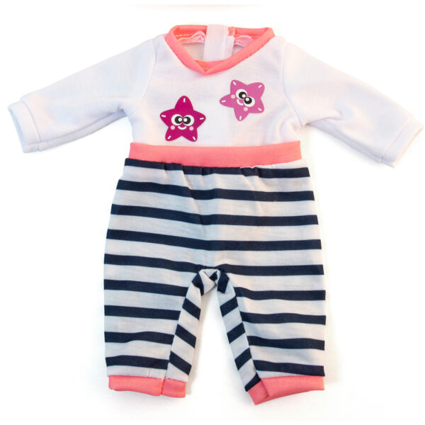 ERSMLE31632_2.jpg Doll Clothes, Fits 12-5-8" Dolls, Cold Weather Salmon Pajamas