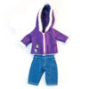 Doll Clothes, Fits 12-5-8" Dolls, Cold Weather Purple Fleece Set
