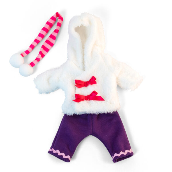 ERSMLE31638.jpg Doll Clothes, Fits 12-5-8" Dolls, Cold Weather White Fur Set