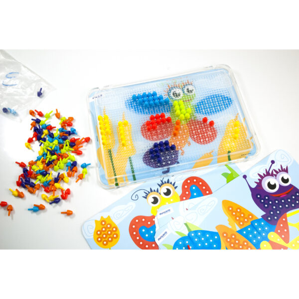 Pegs 3-8", 6 Pattern Cards, 180 Pegs