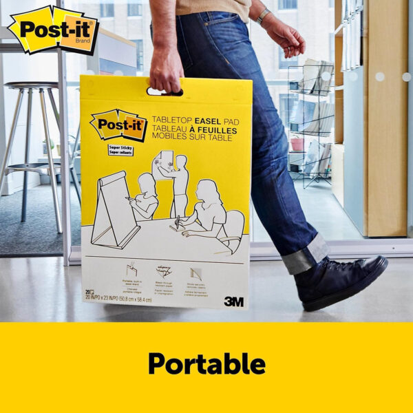 Tabletop Self Stick Easel Pad, 20 in x 23 in, 20 Sheets-Pad