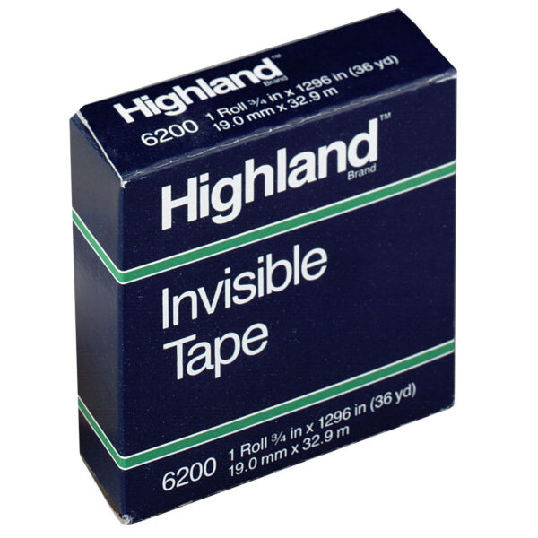 Invisible Tape, 3-4" x 1296", 6 Rolls