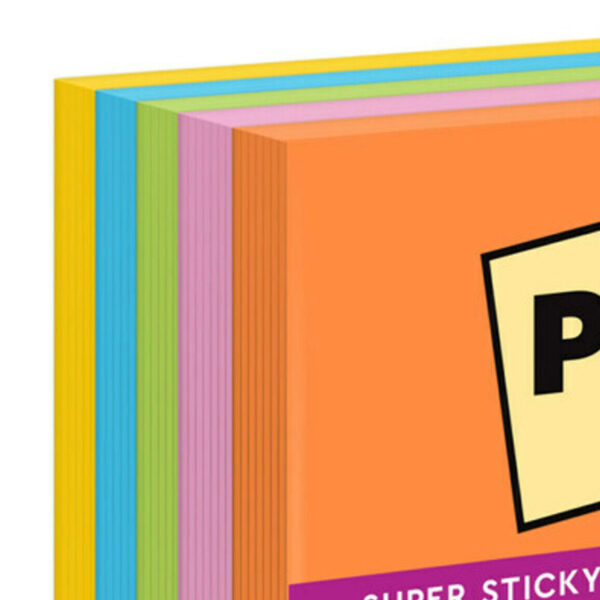 Super Sticky Notes, 3 in x 3 in, Energy Boost Collection, 5 Pads-Pack, 2 Packs