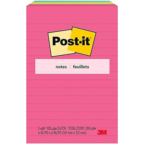 Notes, 4 in x 6 in, Poptimistic Collection, Lined, 3 Pads-Pack