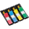 Flags, Assorted Primary Colors, .47 in. Wide, 35 Flags-Dispenser, 4 Dispensers-Pack, 3 Packs