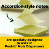 Dispenser Pop-up Notes Value Pack, 3 in x 3 in, Canary Yellow + Assorted, 14 Pads-Pack