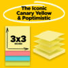 Dispenser Pop-up Notes Value Pack, 3 in x 3 in, Canary Yellow + Assorted, 14 Pads-Pack