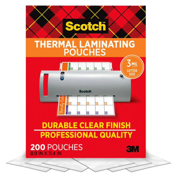 Version 1.0.0 Thermal Laminating Pouches, 3 mil Size, Pack of 200