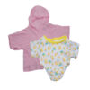 Girl Doll Clothes Set, 3 Outfits