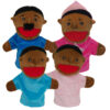 African American Family Puppets, Set of 4