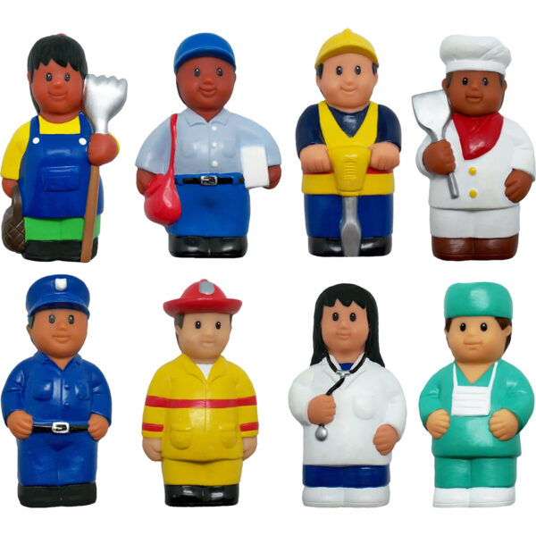 Multicultural Community Helper Figures, Set of 8