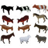 Farm Animals Playset, Set of 12